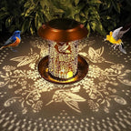 2 Pack Bird Feeders for Outdoors Hummingbird Garden Decor Gifts for Women Mom Grandma Solar Lanterns Outdoor Waterproof Metal Solar Decoration OutsideLED Lanterns for Yard, Patio, Lawn, Pathway