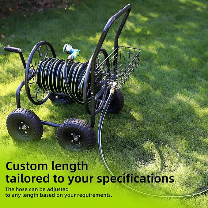Worth Leader Short Garden Hose 3/4 in. x 4 ft. -Heavy Duty Durable Lightweight PVC Rubber Water Pipe for Agriculture, Lawn Care & Commercial Use -No Kink, Flexible, Leakproof, Male to Female Fittings