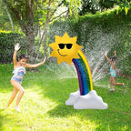 PoolCandy Inflatable Rainbow - Five Foot Tall Giant Sun Shower Sprinkler - Summer Fun All Ages.