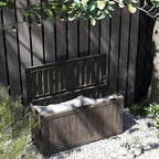80GAL PLUS Rolling Brown Outdoor Deck Box with Lock Hole - Waterproof, SGS - Certified UV Protection, All - Weather Resin, Mobile Storage for Poolside or Patio Use, Easy Assembly
