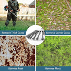 10 Inch Unbreakable Wired Trimmer Blade Weed Eater Attachments Steel Wire Grass Trimmer Head, Weed Eater Head with Adapter Kit for Replacement Lawn Mower Tray, Moss Grass Rust Removal