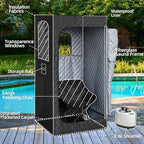 Portable Sauna for Home, Sauna Box with 2.6L Steamer, Personal Sauna with Big Sauna Chair, Remote Control, Oxford Fabric, 2.6’ x 2.6’ x 5.9’, Black, 1000W