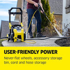 Kärcher Pressure Washer K1900PS, CETA Certified, 3 Spray Nozzles, Detergent Tank, for Cars, Driveways, Siding, Patios, 1.2 GPM