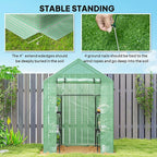 Outsunny 56" x 29" x 76" Portable Walk-In Garden Greenhouse with Built In 3-Tier Shelves