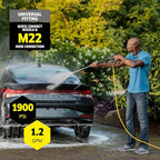 Kärcher Pressure Washer K1900PS, CETA Certified, 3 Spray Nozzles, Detergent Tank, for Cars, Driveways, Siding, Patios, 1.2 GPM