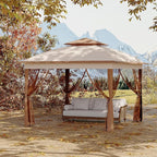 11x11 Pop Up Instant Gazebo Tent for Backyard, Pop Up Gazebo With Mosquito Netting, Outdoor Canopy Gazebos Waterproof With Portable Carrying Bag