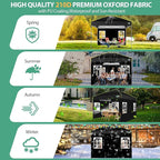 COBIZI 10x10 Pop up Canopy Tent with Sidewalls,One Person Setup, Waterproof,3 Adjustable Height,Outdoor Commercial Gazebo with Air Vent, Reflective Strip,4 Sandbags for Garden,Party, Beach,(Black)