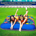 JAMBO Pool Floats, Extra Large Fabric Pool Float, Comfortable Oversized Pool Floats for Adults, Heavy Duty Pool Air Mattress, Inflatable Lounge Raft, Tanning Pool Lounger, Tanning Chair, Pool Toys