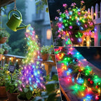 ANGMLN Solar Fairy String Lights Outside, 10 Strand 200 LEDs 8 Modes Watering Can Light for Outdoor（No Can）, Firefly Bunch Lights Waterproof Solar Powered Waterfall Lights for Garden Decor