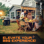 BlueStars 52 inch Grill Cover – Heavy‑Duty Waterproof 600D BBQ Cover for Outdoor Gas Grills, Compatible with Genesis, Weber, Char‑Broil & Nexgrill Models, UV & Rip‑Resistant, Black