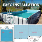 131ft Pool Cover Cable and Winch Kit Pool Covers for Above Ground Pools 10x16 Pool Cover Cable for Securing Above Ground Swimming Pool Covers(Black)