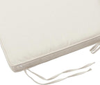 Magpie Fabrics Indoor Outdoor Waterproof Square Chair Cushion, 18 x 18 x 2.5 Inch, 2 Pack, Water Resistant Seat Cushions, for Patio Garden Office, Cream