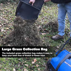 BILT HARD 16 Inch Dethatcher Scarifier Electric Powered, 15 Amp Copper Motor, 5-Position Depth Adjustment, 14.5 gal Thatch Bag, 2 in 1 Walk Behind Thatch Removing Machine for Lawn