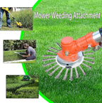 8 Inch Steel Wire Weed Eater Blades, Universal Weed Eater Attachments, Brush Cutter Trimmer Blade with Universal Adapter Kits, Unbreakable Wired Weed Eater Head Replacement for Removing Moss Weed Rust