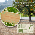 13 Gallon Compostable Trash Bags – Extra Strong, Drawstring Kitchen Bags (30 Count, White) | Leak-Proof, BPI & TUV Certified, Home Compostable – Evergreen by The Gardener's Daughter