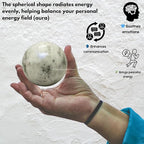 Amazing Gemstone Hackmanite Crystal Ball with Stand - 2 Inches Crystal Sphere Meditation Balls for Witchcraft and Decorative Balls