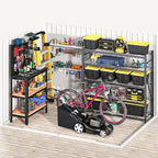 DWVO 8x6ft Metal Outdoor Storage Shed, Waterproof Tool Shed Heavy-Duty Storage Unit with Lockable Door and Vents, Ideal for Bicycles, Tools, Lawnmowers, Backyards, Patios, Lawns - White
