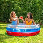 Poolcandy Inflatable Sunning Pools for up to 3 Adults (Stars & Stripes USA Flag with Glitter Inflatable Sunning Pool)