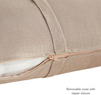 Greendale Home Fashions Sunbrella 21" x 14" Rectangle Outdoor Throw Pillow with Removable Cover (Set of 2), Cast Ash 2 Count