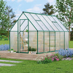 6X11 ft Polycarbonate Greenhouse with Aluminum Frame, Polycarbonate Greenhouse for Outdoors, Greenhouses with Ventilation, Aluminum Large Walk-in Greenhouses for Outside