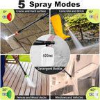 2025New Pressure Power Washer 4500PSI with 4 Quick Connect Nozzles,Inlet Hose & Filter, Foam Cannon for Cars/Fences/Driveways/Patios/Home Cleaning(Red)