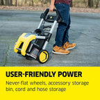 Kärcher Pressure Washer K1700, CETA Certified, 3 Spray Nozzles, Detergent Tank, for Cars, Driveways, Siding, Patios, 1.2 max. GPM