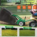 42" Lawn Sweeper Tow Behind, Grass Sweeper Tow Behind with 18.55 cu. ft Large Hopper, Heavy Duty Leaf & Grass Collector, Adjustable Brush Height Lever and Dumping Rope, Lawn and Yard Cleanup Tool