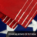 G128 Combo Pack: USA American Flag 3x5 Ft Embroidered Stars & South Carolina State Flag 3x5 Ft Embroidered