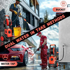 Pressure Washer, Max 2.4 GPM with Foam Cannon & 4 Nozzle Tips, Power Washer for Cars, Fences, Driveways, Home, Patios - Powerful Power Washers Electric Powered