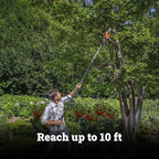 WORX Pole Saw, 8 Amp 10" Electric Pole Saw, Up to 10 ft., 28 ft/s chain speed