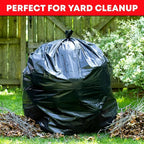 Tasker 64 Gallon Trash Bags Heavy Duty (Value-PACK 50 Bags w/Ties) 64 Gallon Trash Bags | 65 Gallon Trash Bag Heavy Duty Large Black Industrial Garbage Bags | 60 Gallon Garbage Bag