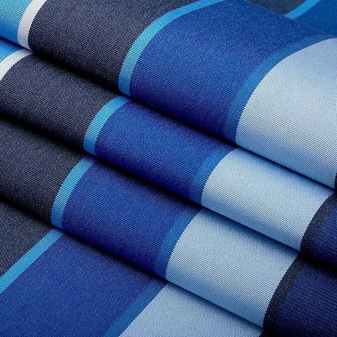 RSH DECOR: Sunbrella Lumbar Throw Pillows Set of 4 | 20" x 12" | Water and Fade-Resistant Performance Fabric | Outdoor Pillow Covers with Down-Alternative Inserts | Milano Cobalt
