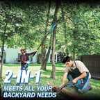 2-In-1 Electric Pole Saws for Tree Trimming, 8 Inch Mini Chainsaw with Extension Pole and 2×4.0Ah Battery Powered, Brushless Motor, Max 16FT Cordless Pole Saw, Tree Trimmer Limb Branch Cutter Pruner