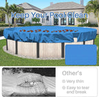 ECOOPTS Round Pool Cover for Above Ground Pools, Swimming Pool Cover Protector Winter Safety Cover (8 ft, Blue)