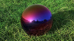 Lulu Decor, Rainbow Stainless Steel Gazing Mirror Ball Size 12, Smooth Reflective Shiny Garden Decoration Globe
