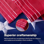American Flag 2.5x4 ft Outdoor Long Lasting US Flag, Heavy Duty Polyester, Embroidered Stars, Sewn Stripes, Brass Grommets, UV Protection Perfect for Outdoors! USA Flag