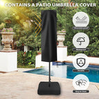 Sundale Outdoor 15ft Large Patio Umbrella with Base Included and Umbrella Cover, Outdoor Double-Sided Umbrella