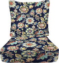 RSH DECOR: Deep Seating Cushion with Pillow Back | 24” x 27” Seat | All-Weather Spun Fabric | Water and Fade-Resistant | Outdoor Chair Cushion Set for Patio Furniture | Daelyn Navy