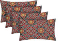 RSH DECOR: Lumbar Throw Pillows Set of 4 | 20” x 12" | All-Weather Spun Fabric | Water and Fade-Resistant | Outdoor Support Pillows for Patio Furniture | Medlo Sonoma