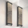 ASD LED 24 Inch Bubble Glass Wall Light Fixture | 22W 530LM 3000K-5000K 100-277V | 3CCT, Waterproof, Dimmable, Up-Down Glow, ETL Listed | Exterior Flush Mount Sconce, Outdoor Lighting | Black, 2 Pack