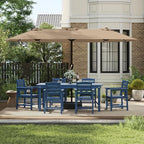 13FT Double Sided Patio Umbrella with LED Lighted
