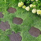 Sungmor Cast Iron Ladybug Stepping Stones, Sturdy Metal Stepping Mat for Front Door, Outdoor Walkway Decorative Statue, Garden Path Pavers for Yard Lawn Landscaping