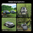 Remote Control Lawn Mower S1 2WD 56V18Ah, Multi-Functions RC Lawn Mower with 1.8-4.6 Inch Cutting Height 21 Inch Real Blade for Mowing 1.12 Acres