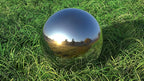 Lulu Decor, Size 12 Silver Stainless Steel Gazing Mirror Ball, Smooth Reflective Shiny Garden Decoration Globe