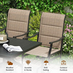 Soohow Swivel Outdoor Dining Chairs Set of 8, Patio Swivel Dining Chair with Textilene Fabric, Outdoor Metal Armchair All Weather Resistant, Ergonomic Comfort, Perfect for Patio, Backyard, Balcony