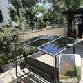2mm Polycarbonate Sheet,polycarbonate greenhouse panels,Roofing Transparent Insulation Daylighting Panels,strong and not easily deformed,for Greenhouse Sheds Roofs,Carports.(Brown,3.3 x 9.8ft)