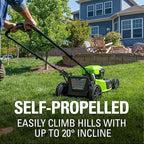 Greenworks 48V (2x24V) 21" Cordless Battery Self-Propelled Mower & 10" String Trimmer Combo Kit w/ (2) 5.0Ah Batteries & Charger
