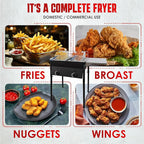 Dual Tank Propane Fryer - Commercial Grade, High-Capacity, with Safety Features - Ideal for Outdoor Catering and Events