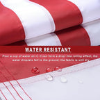 American Flags for Outside 5x8, USA US Flag Heavy Duty Outdoor, Made of 210D Oxford Fabric, Embroidered Stars, Brass Grommets