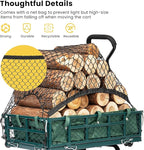 VIVOHOME Heavy Duty 400 Lbs Capacity Mesh Steel Garden Cart Folding Utility Wagon with Removable Sides Green